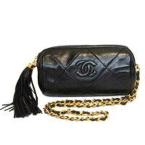 Chanel Matelasse Lambskin Coco Mark Fringe Chain Shoulder Bag